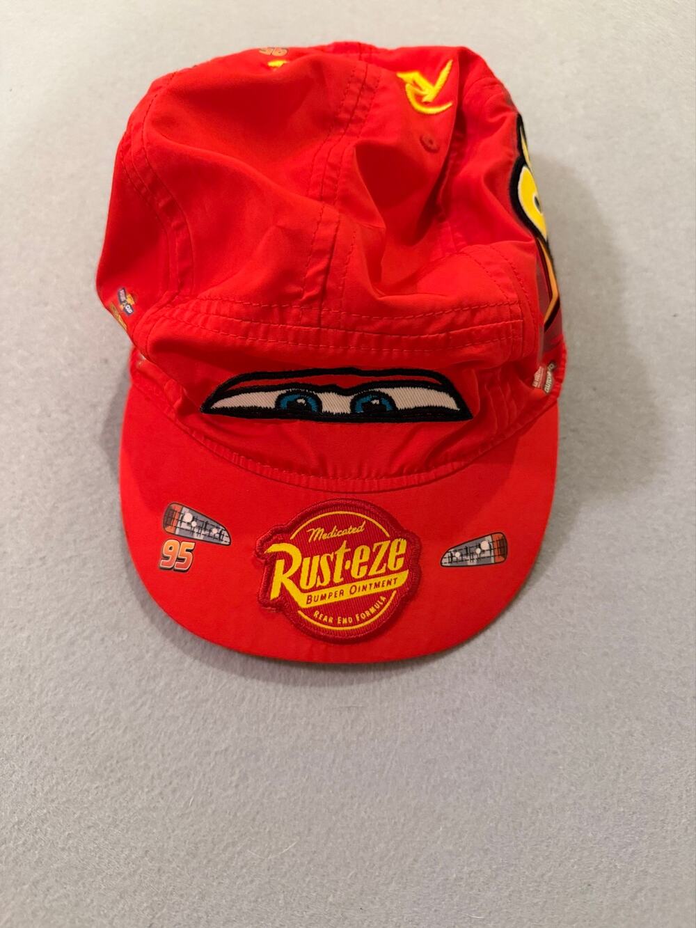 Disney Pixar Cars Lightning McQueen Rust-eze Kids Red Baseball Cap Hat XS/S